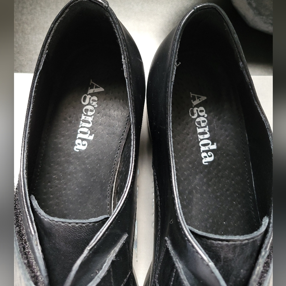 Agenda Black Leather Loafers for Women Size 39 - Picture 5 of 12